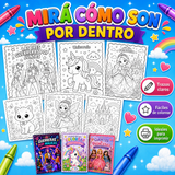 Mirá cómo son por dentro: páginas con trazos claros y fáciles de colorear