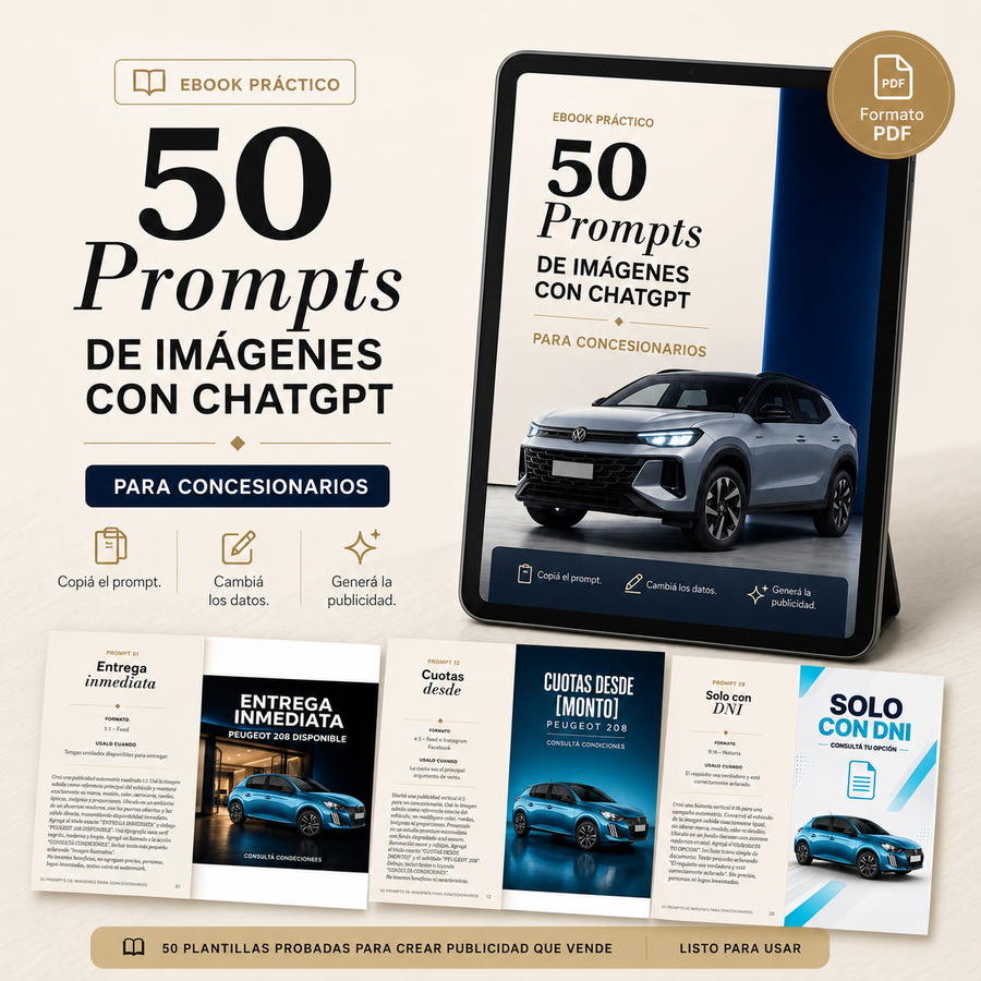 50 Prompts para generar imagenes de autos